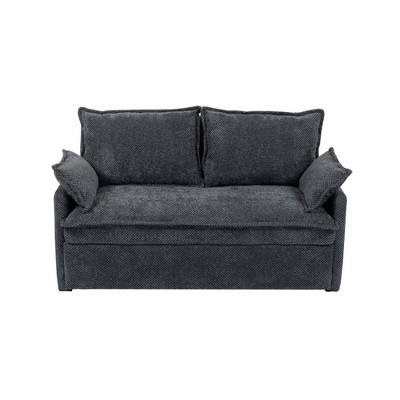 PAGED Corduroy Sofa, Pull Out Sofa Bed, Convertible Sleeper Sofa Couch with Side Storage and USB Ports for Living Room