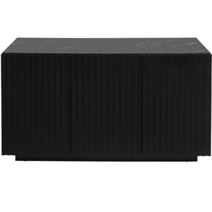 Vynxaria LED Carved Line 3-Door Storage Cabinet - Sideboard Buffet with Adjustable Shelf, Large Accent Cabinet for Living Room, Dining Room, Bedroom. - 1 of 4