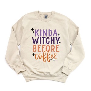 Simply Sage Market Women's Graphic Sweatshirt Kinda Witchy Before Coffee - 1 of 4