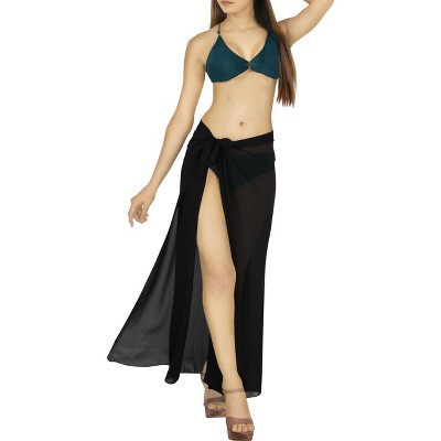HAPPY BAY Women's Holiday Long Semi Sheer Sarong Swimwear Cover Up Summer Vacation Skirts Split Wrap Skirt Bikini Cover-Ups
