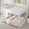 NicBex Modern Queen over Queen Loft and Bunk Bed with Storage Cabinets and USB Ports,for Kids Teens Adults - 2 of 4
