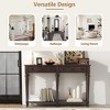 ORRD Retro Entryway Table with 4 Drawers & Open Shelf - Vintage Console Table for Hallway, Living Room | Rustic Pine Finish, 6 Colors（Grey） - 4 of 4