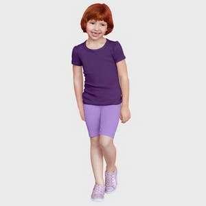 City Threads Girls 100% Cotton Short Sleeve Puff Classic Fit Tee - USA-Made - 1 of 4