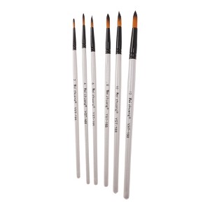 Unique Bargains for Acrylic Wooden Handle with Nylon Bristles Black White 6 Pcs - 1 of 3