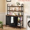 Bathroom Laundry Hamper With Shelves, 2 Section Sorter With Side Shelves, Basket W/ 2 Pull-Out Bags - 3 of 4
