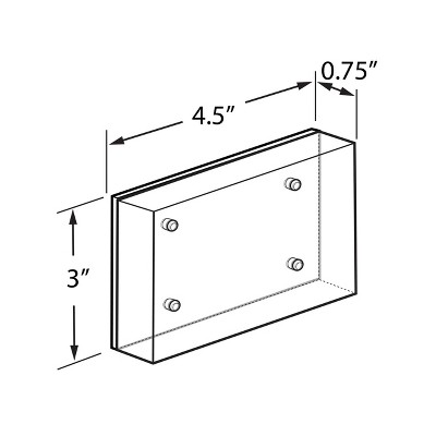 Black Acrylic Magnetic Tabletop Frame with Polished Metal Backing