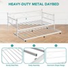 Twin Daybed with Trundle, Day Bed with Trundle Bed Twin, Twin Size Mattress Foundation - 4 of 4
