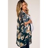 PinkBlush Forest Green Floral Sheer Maternity Cover Up - 2 of 4
