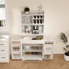 Hutch Buffet Cabinet with Drawers and Barn Doors, Pantry Storage for Kitchen and Dining Cabinets or Coffee Bar in Home Spaces-The Pop Home - 3 of 4