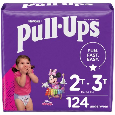Pull-Ups Girls' Learning Design Pack Disposable Training Pants - 2T-3T - 124ct