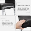 Luupatchy Modern Upholstered Leather Dining Chair Set of 2,with Thick Cushions,Metal Feet，Black - 3 of 3
