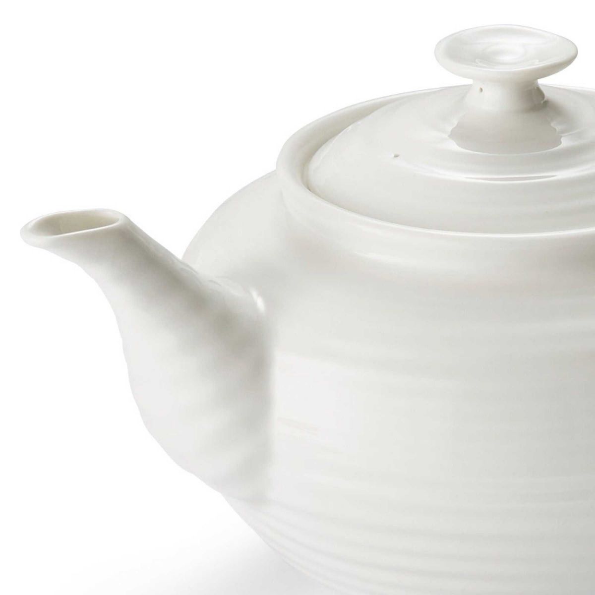 Portmeirion Sophie Conran, White 2 Pint Teapot – Fine Porcelain with Handle for Afternoon Tea, Dining & Entertaining – Dishwasher & Microwave Safe - thumbnail 4