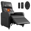 COZONY Power Recliner Chair with Heat & Massage, Adjustable Electric PU Leather Recliner, Tall Back, Padded Seat, Home Theater Sofa for Living Room - 4 of 4