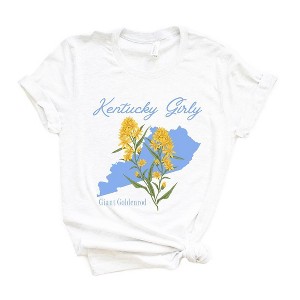 Simply Sage Market Women's Kentucky Girly Flower Short Sleeve Graphic Tee - 1 of 4