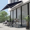 Vynxaria Retractable Awning - 10' x 8' Patio Sunshade Canopy with Manual Crank - Blue - 3 of 4
