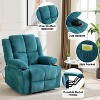 Power Lift Recliner Chair for Elderly with Heat and Massage, 150° Lay Flat Recliner, Overstuffed Standing Assistance Chair with Cup Holders, Blue - 3 of 4