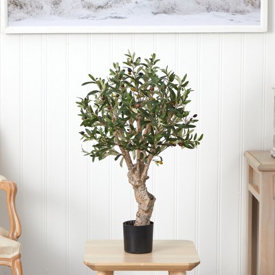 Mediterranean Bliss 29" Faux Olive Tree in Pot
