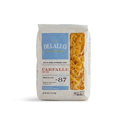 DeLallo Farfalle Bow-TIe Pasta, 16 oz Bag, (7 Pack)