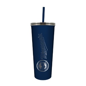 MLB Minnesota Twins 24oz Skinny Tumbler with Straw - 1 of 4