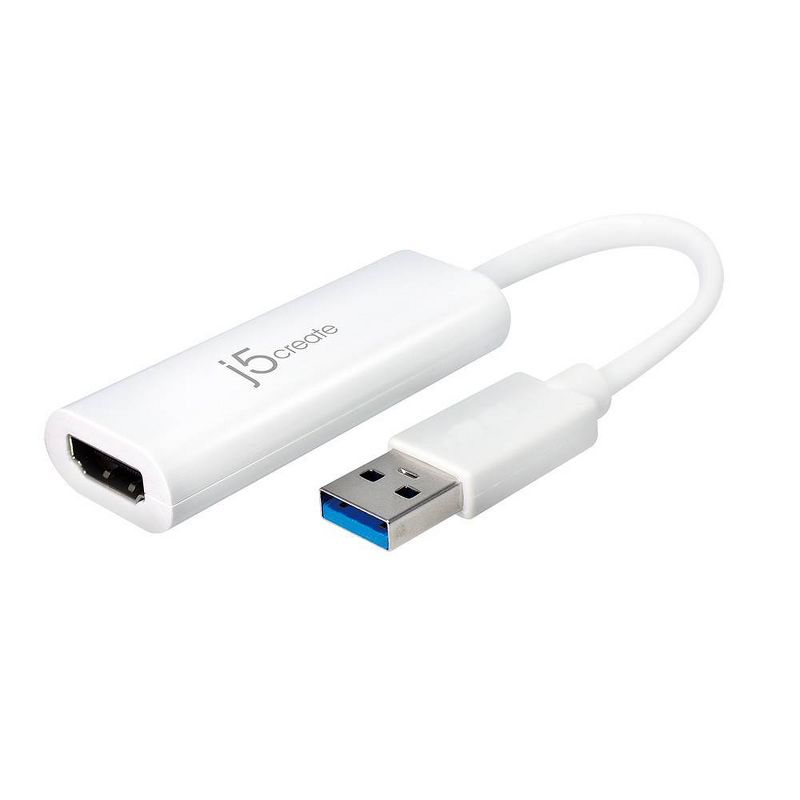 j5create USB A 3.0 HDMI Adapter - White, 1 of 8