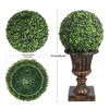 2 Pcs 12" Artificial Plant Topiary Ball - 2 of 4