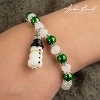 Crystal Lane DIY 7" Lampwork Glass Designer Holiday Christmas Bead Strand Craft Embellishment Snowman with Hat Black - 2 of 4