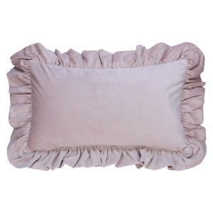 REGALWOVEN Scalloped Trim Outdoor Throw Pillow Covers for Sofa Living Room Home Decor 1 Pc - 1 of 4