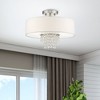 Livex Lighting Carlisle 3 - Light Semi-Flush Mount in  Brushed Nickel - 3 of 4