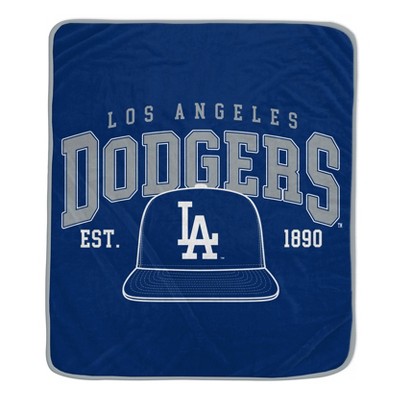 MLB Los Angeles Dodgers Vintage Arch Block Ultra Soft Blanket