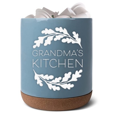Elanze Designs Grandma's Sky Blue X-Large Cork Bottom, Kitchen Counter, Ceramic Stoneware, Coffee, Tea and Hot Chocolate, Machine Brewing, K Capsule