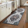 Faux Wool Machine Washable Boho Vintage Printed Area Rug Stylish Indoor Non Slip Stain Resistant Ultra Thin Non Shedding Carpet - 3 of 4