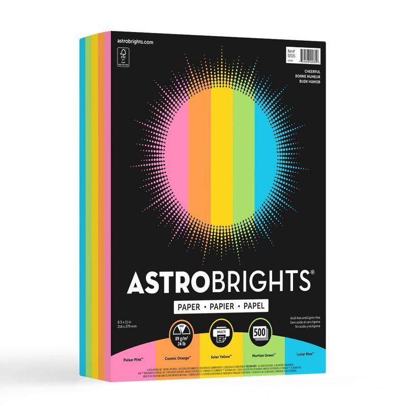 8.5&#34;x11&#34; 500-Sheet Printer Paper Cheerful - Astrobrights, 1 of 8