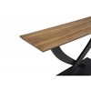 Acacia Wood and MDF Console Table with Cross Legs Design and Natural Wood Top - 4 of 4