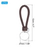 Unique Bargains Braided PU Leather Wallet Keychain with Stainless Steel Key Rings 2 Pcs - 2 of 3