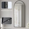 VYNXARIA 57"x20"/64"x25" Arched/Right Angle Full Length Mirror - Gold/Black Aluminum Frame, Freestanding. - 4 of 4