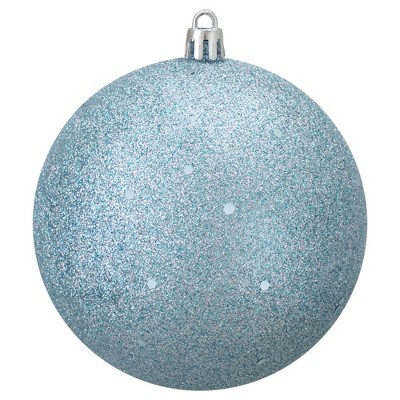 Northlight 4" Shatterproof Holographic Glitter Christmas Ball Ornament - Blue