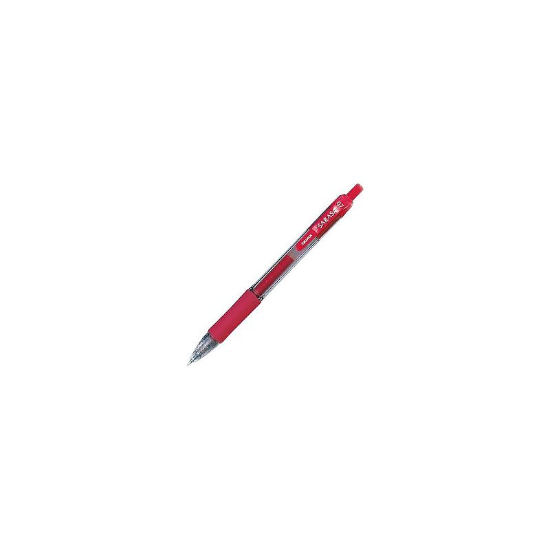 Zebra Sarasa Retractable Gel Pen Red Ink Medium Dozen 46830, 2 of 4