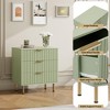 Zstar 21.6" Tall Fluted 3 Drawer Dresser for Bedroom, Deep Drawers - 2 of 4