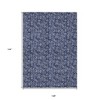 Navy Blue Denim Blue And Ivory Floral Washable Indoor Outdoor Area Rug - 3 of 4