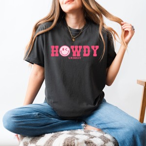 Simply Sage Market S.W.Smiley Howdy Smiley Face Garment Dyed Tee - 1 of 4