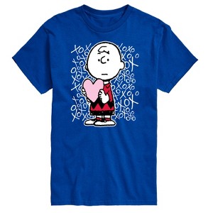 Men's - Peanuts - Charlie Brown Xoxo Short Sleeve Graphic T-Shirt - 1 of 4