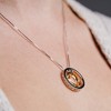 Pavilion Gift Company - In Memory Golden Shadow Crystal - 17"-19" Engraved Rhodium Plated Austrian Element Necklace - Necklaces - 2 of 4