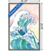 Trends International Watercolor Waves Framed Wall Poster Prints - 3 of 4