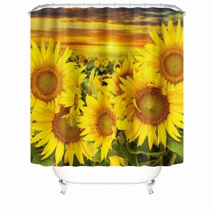 Sunflowers In The Sunset Shower Curtains for Bathroom Waterproof Fabric Bath Curtain Durable Soft Stylish Bathroom Decor 72x72 Inch - 1 of 1