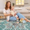 Acekool Boho Washable Rug 5x7 Non-Slip Vintage Runner for Living Room & Bedroom, Soft Low-Pile Carpet in Green/Grey/Orange Brown - 4 of 4
