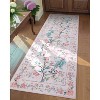 Washable Modern Living Room Rugs with Peacock & Floral Print, Soft Non Slip Bedroom Carpet, Low Pile Dining Room Rugs - 2 of 4