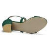 Allegra K Women's Open Toe Crisscross Buckle Ankle Strap Block Heel Sandals - 4 of 4