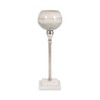 Modern Metal Glass Stone Aluminum Pillar and Taper Holder Decorative Candle Stand Contemporary Single Accent Piece - 3 of 4
