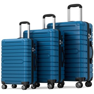 SKONYON 3-Piece Hardshell Luggage Set (20", 24", 28") –  PC+ABS, TSA-Approved Lock, Spinner Wheels & YKK Zippers - 1 of 4