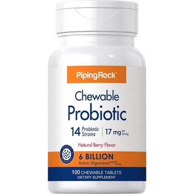 Piping Rock Probiotic | 100 Chewable Tablets | Berry Flavor : Target